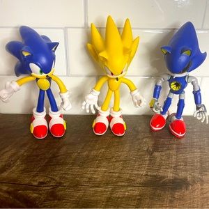 Sonic the hedge hog action figure set all 3